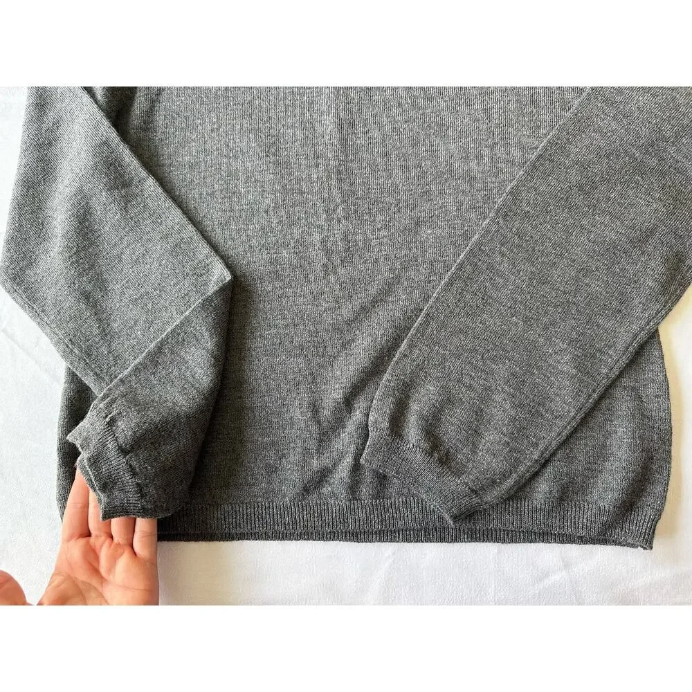 Brooks Brothers Grey Wool Sweater Size Large